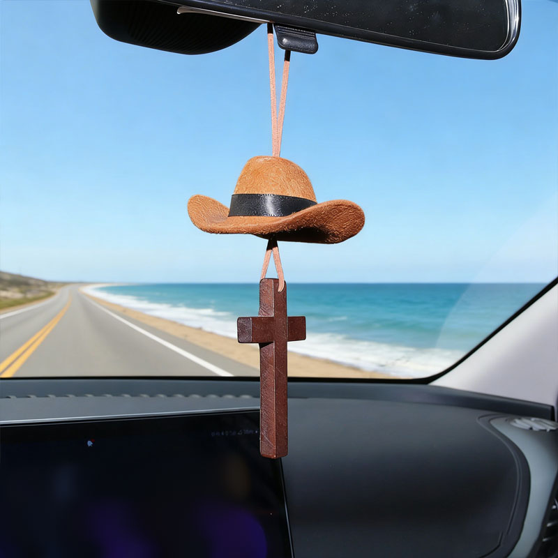 🤠 Cowboyhatt og korsanheng | En tur med stil og tro 🚗✨