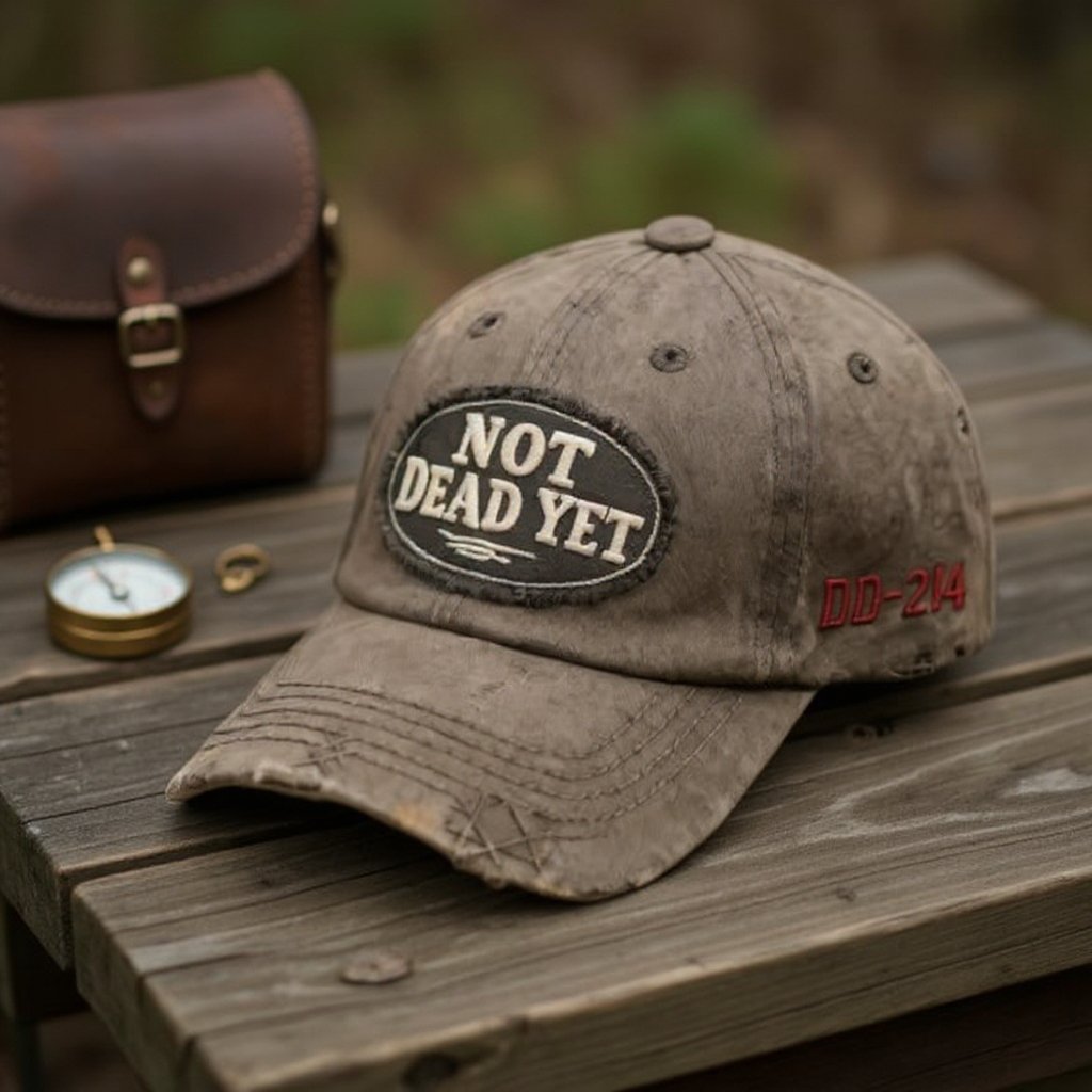 🧢IKKE DØD ENNÅ - Vintage vasket baseballcaps