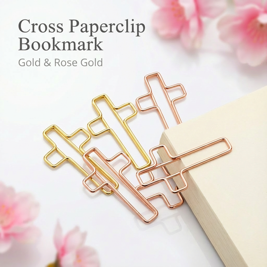 Cross Paperclip Bookmark – Åndelig og stilig tilbehør med dobbel funksjon for lesere