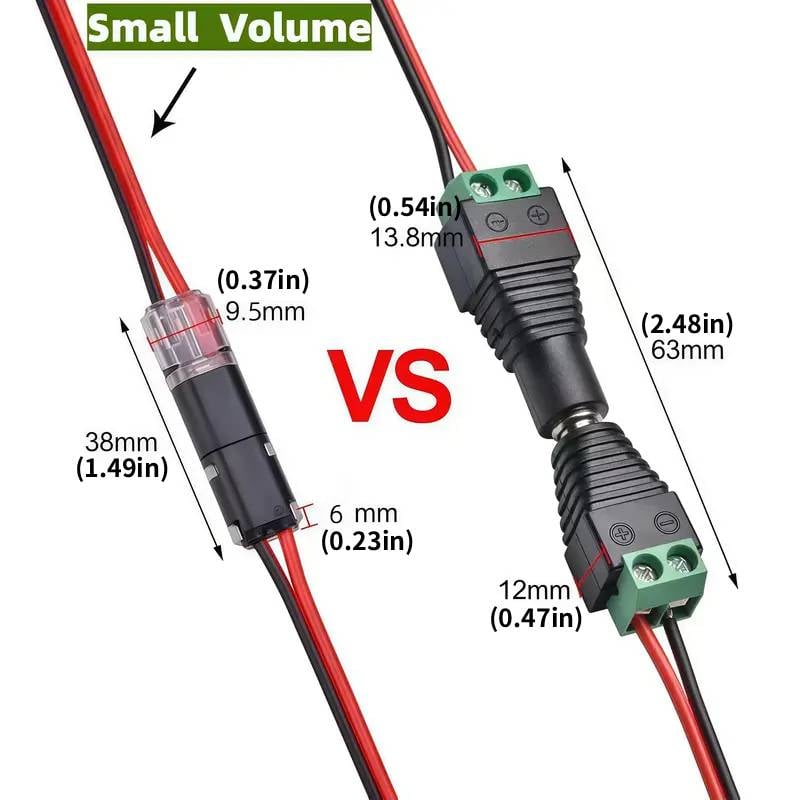 Rask kabelforbindelse🔌Dobbel kabelforbindelse LED-lyskjedeforbindelser 2 pinner