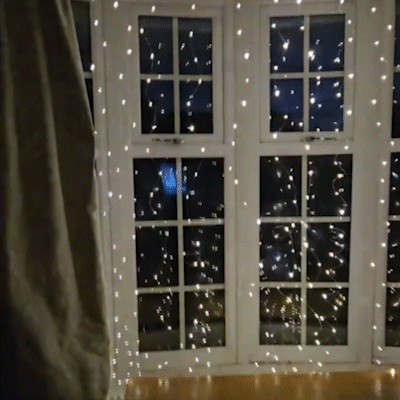 🎁Spesialtilbud til jul, få 49 % rabatt!🎅LED-lyslenke, USB-drevet LED-lysgardin for gaveinnpakning