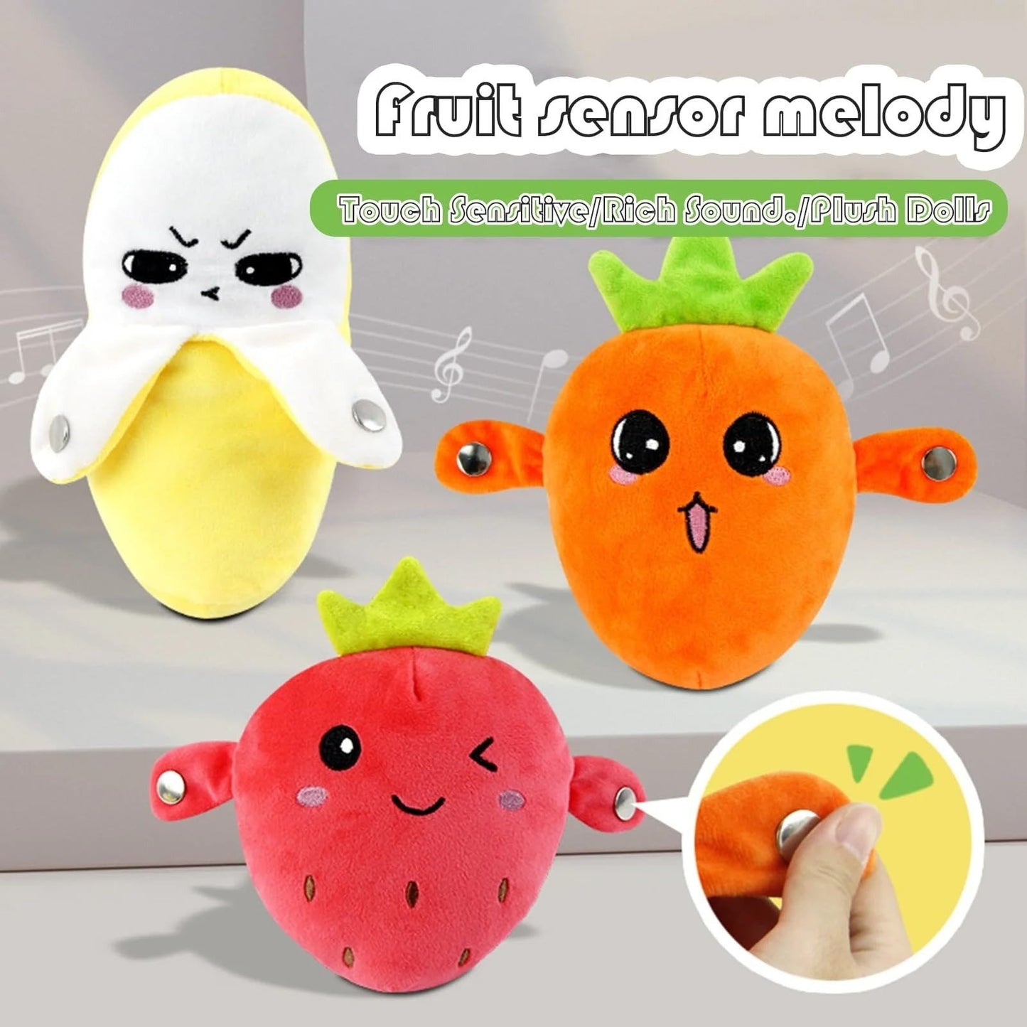 💕Hot sale 49% RABATT💖Interaktivt musikk-kosedyrsett🍌🍓🥕