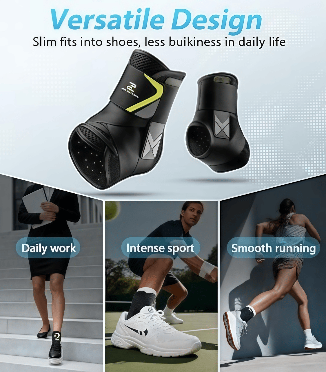 🔥Instant-Fit ankelstøtte – sidestabilisert, sklisikker🎯