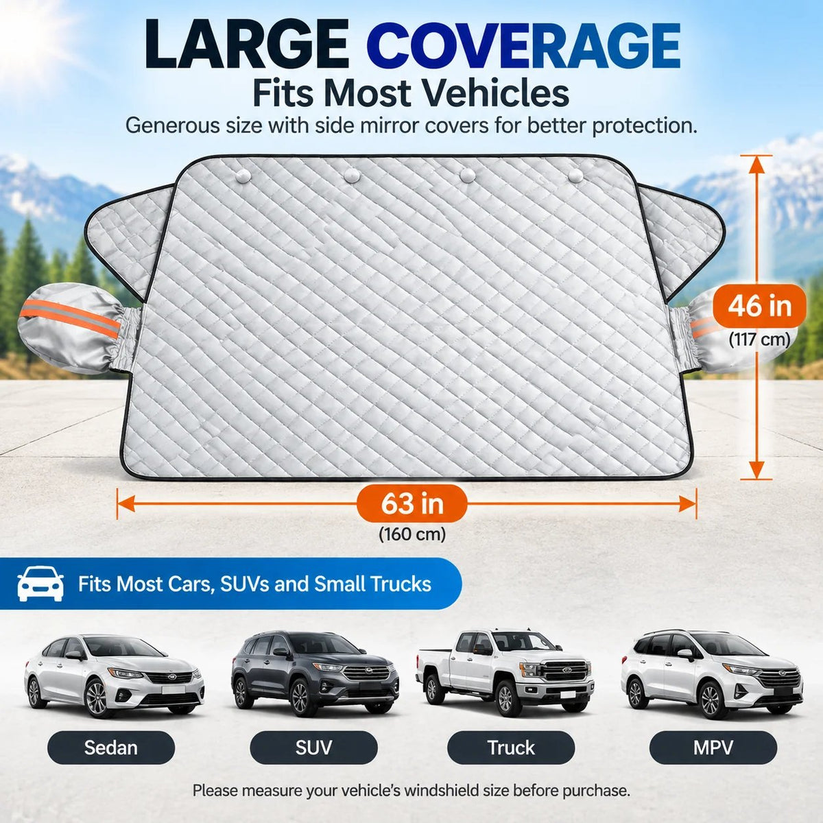 ⏰SISTE DAG AV SALGET – 50 % RABATT!🚗 Magnetisk frontruteovertrekk – helårsbeskyttelse mot sol, snø og frost for personbiler, SUV-er og lastebiler