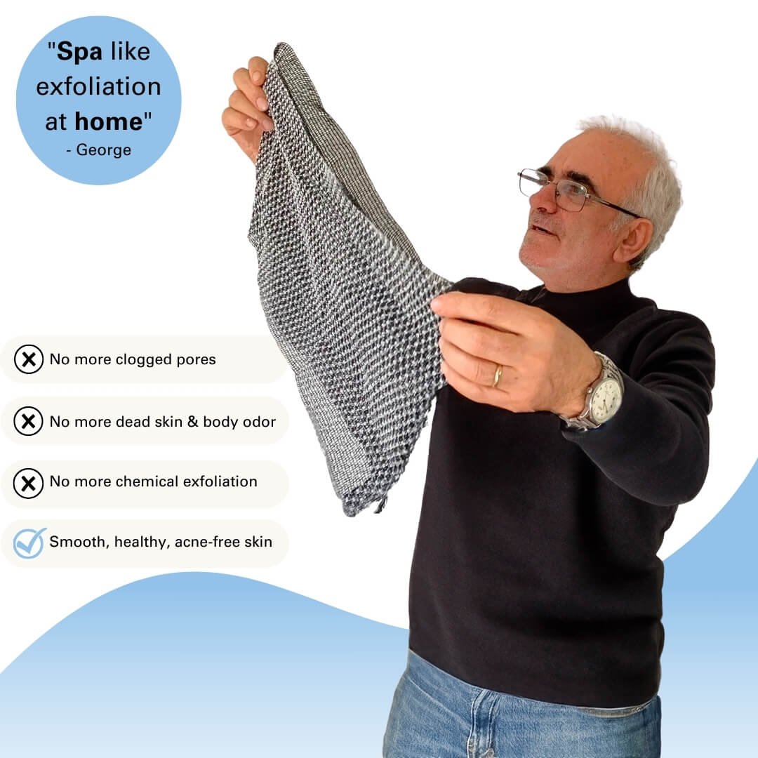 🎁Siste dag: Kjøp 1, få 2 gratis🔥🧼Eksfolierende antibakteriell dusjhåndkle🚿