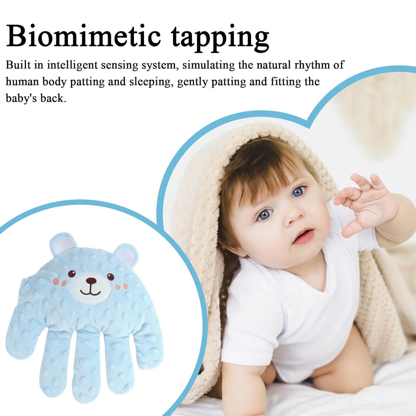👶Smart Baby Soothing Palm – leketøy som klapper og klemmer