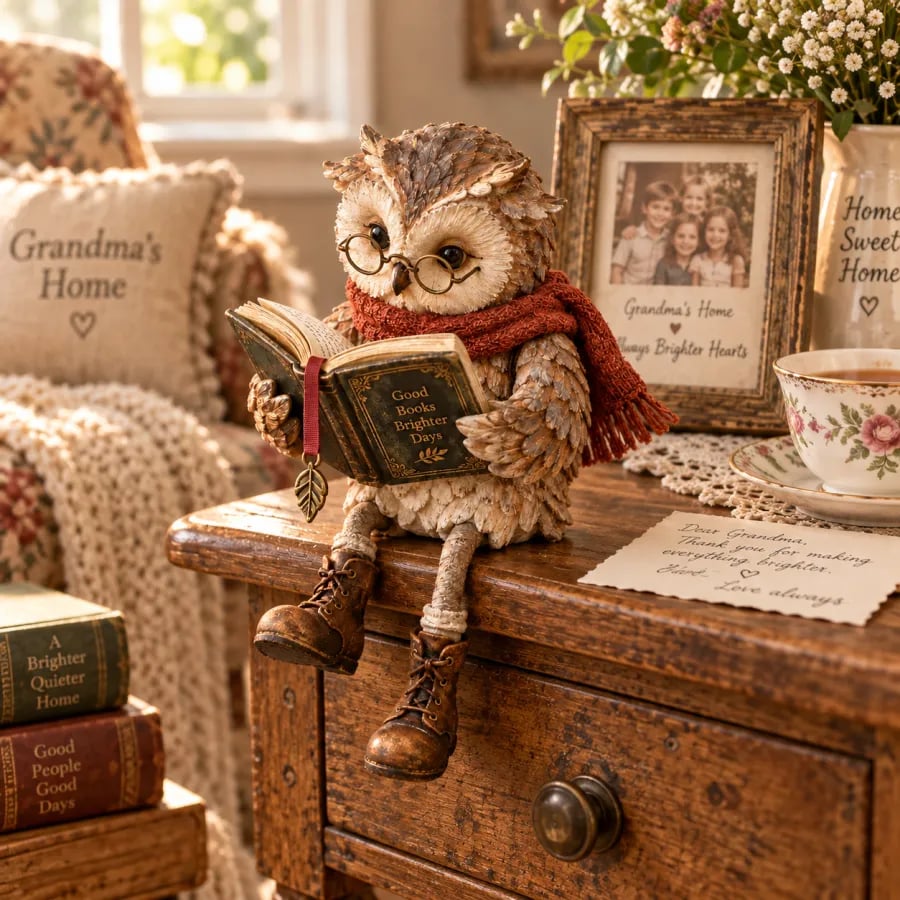 🦉Reading Owl Figurine📖📚️