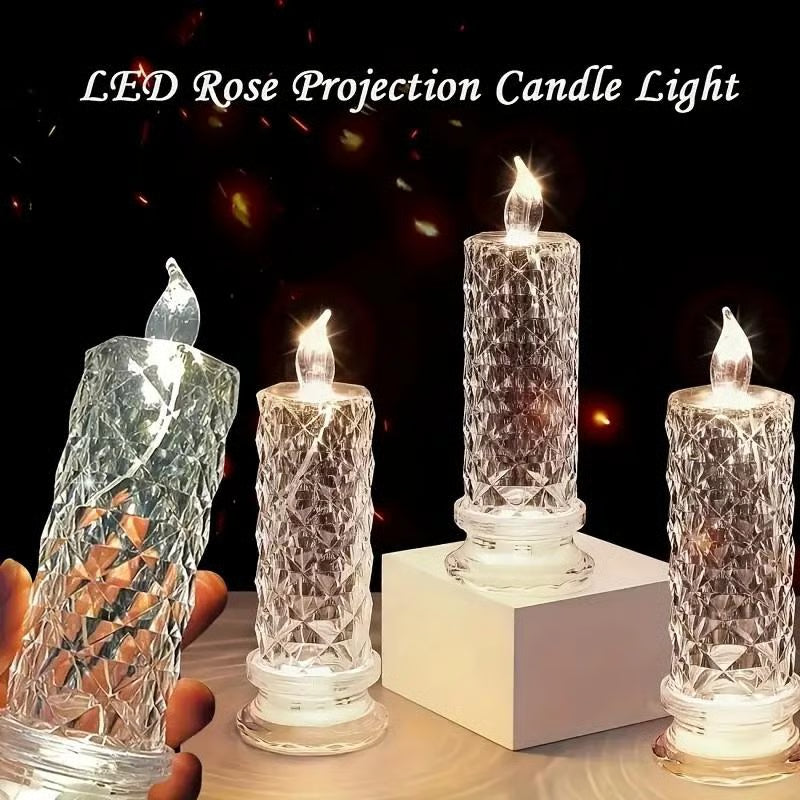 🔥🎁LED-lys i krystallform – elegant lys og koselig stemning