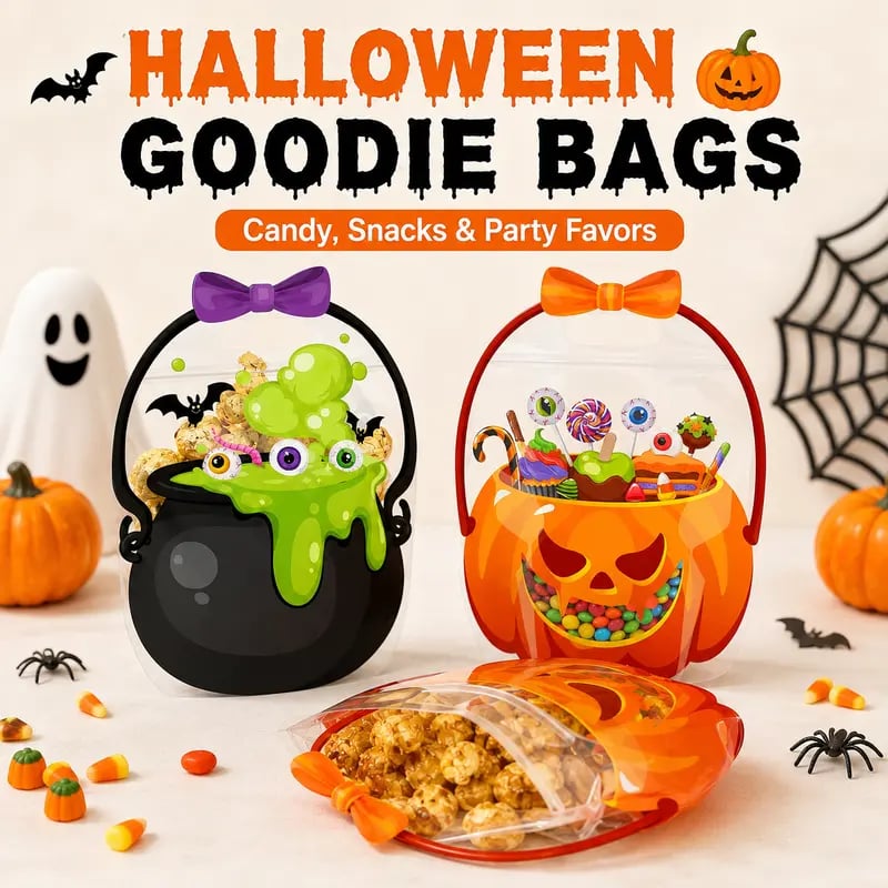 🎃 Halloween-godteriposer – 12/24/36/48/60 stk. godteriposer 👻