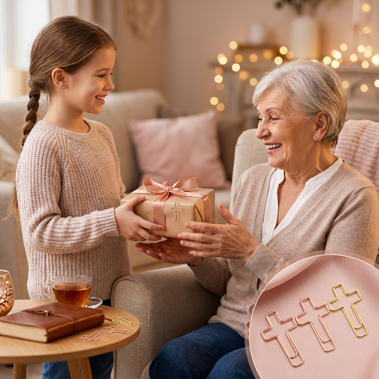 Cross Paperclip Bookmark – Åndelig og stilig tilbehør med dobbel funksjon for lesere