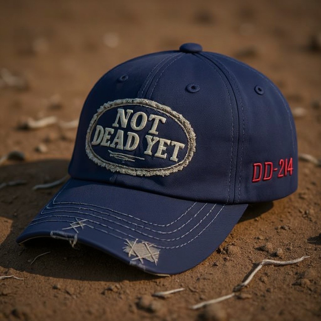 🧢IKKE DØD ENNÅ - Vintage vasket baseballcaps