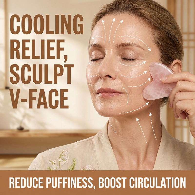 🔥Kjøp 1, få 1 gratis💖Gua Sha-massasjeverktøy i naturkrystall i hjerteform – Gua Sha-verktøy for hele kroppen, til ansikt, hals og krop