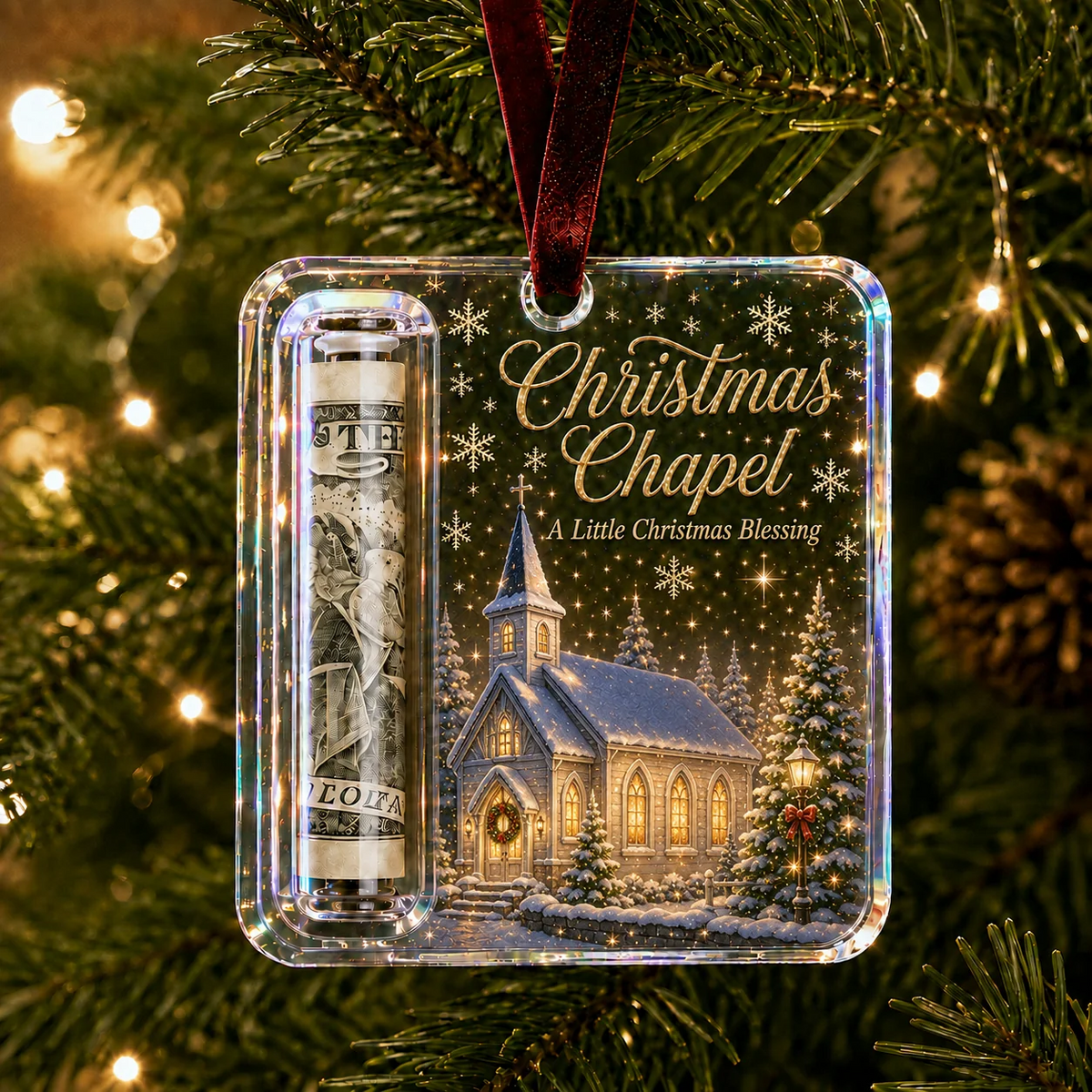 💵🎄 Julegaveoppheng med kontanter – Gjør om penger til en juleoverraskelse（2 stk）
