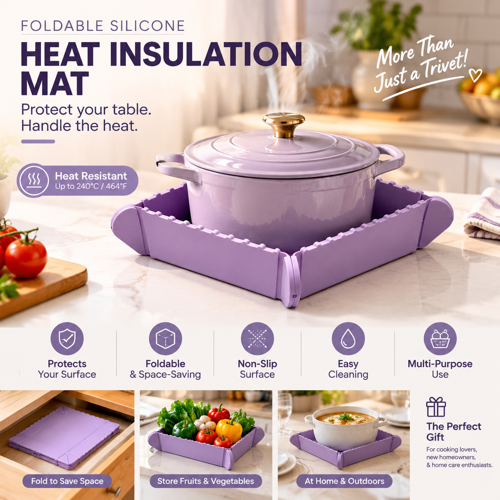 🎁Limited time 49% OFF🍳Magnetic Silicone Trivet 🧲 | Foldable Pot Mat & Small Kitchen Tray
