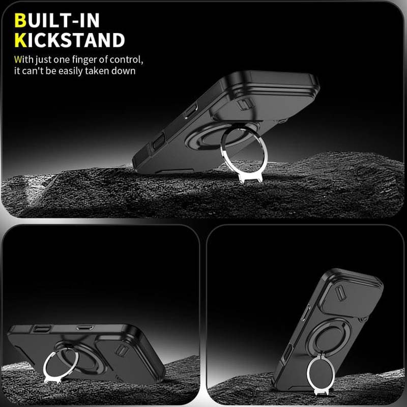 🔥 SISTE DAGS KAMPANJE - 50 % RABATT 🔥 Magnetisk telefonveske med ringstativ for iPhone