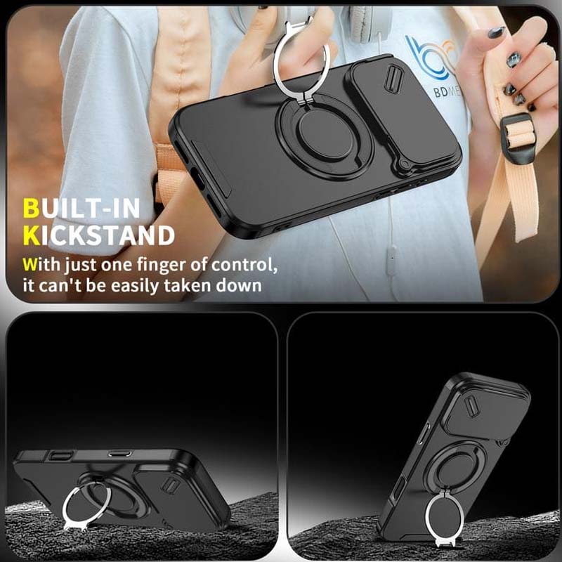 🔥 SISTE DAGS KAMPANJE - 50 % RABATT 🔥 Magnetisk telefonveske med ringstativ for iPhone