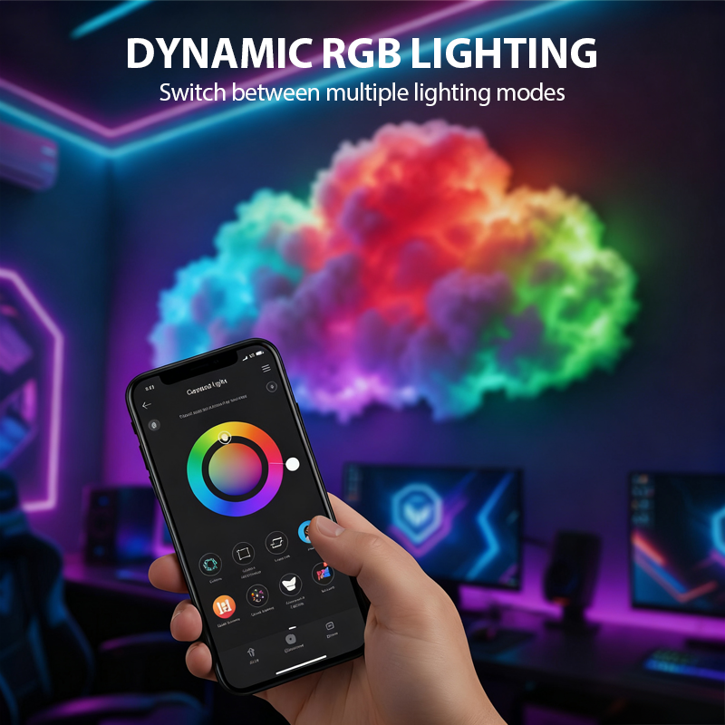 ⏳Begrenset tilbud⏰DIY LED «Storm Cloud» lysdekorasjon med USB-strømforsyning🌈☁️