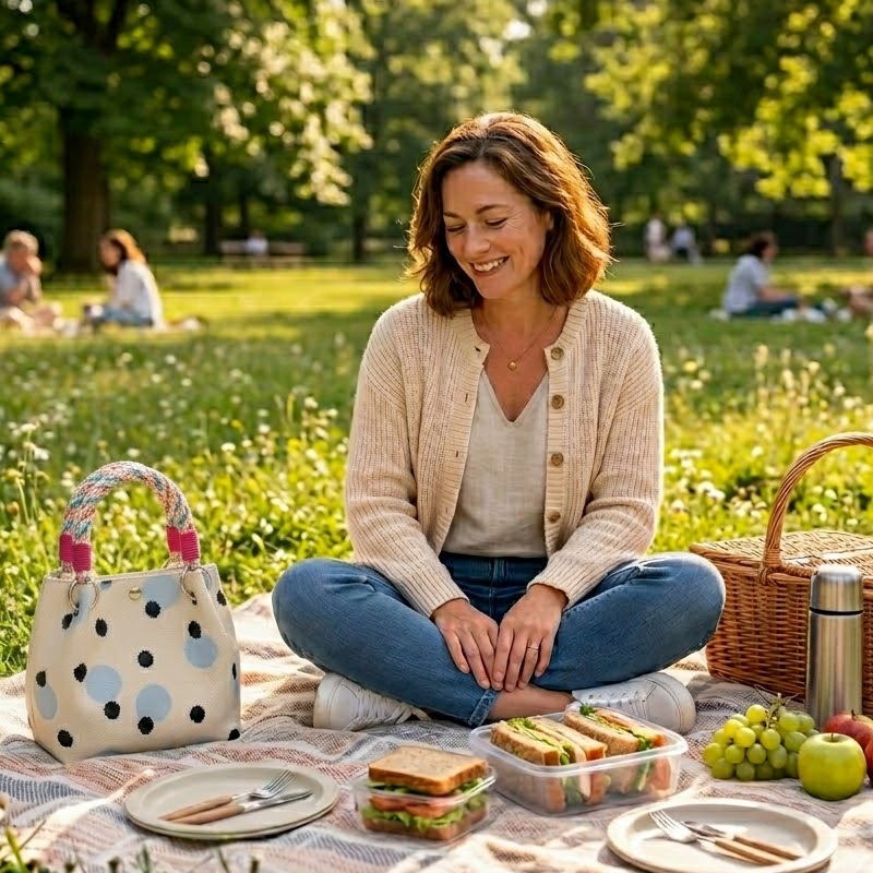 👜 40 % RABATT I BEGRENSET TID! 💥 Søt håndveske med prikkemønster for kvinner – klassisk prikkemønster, romslig, stilig til hverdagsbruk ✨