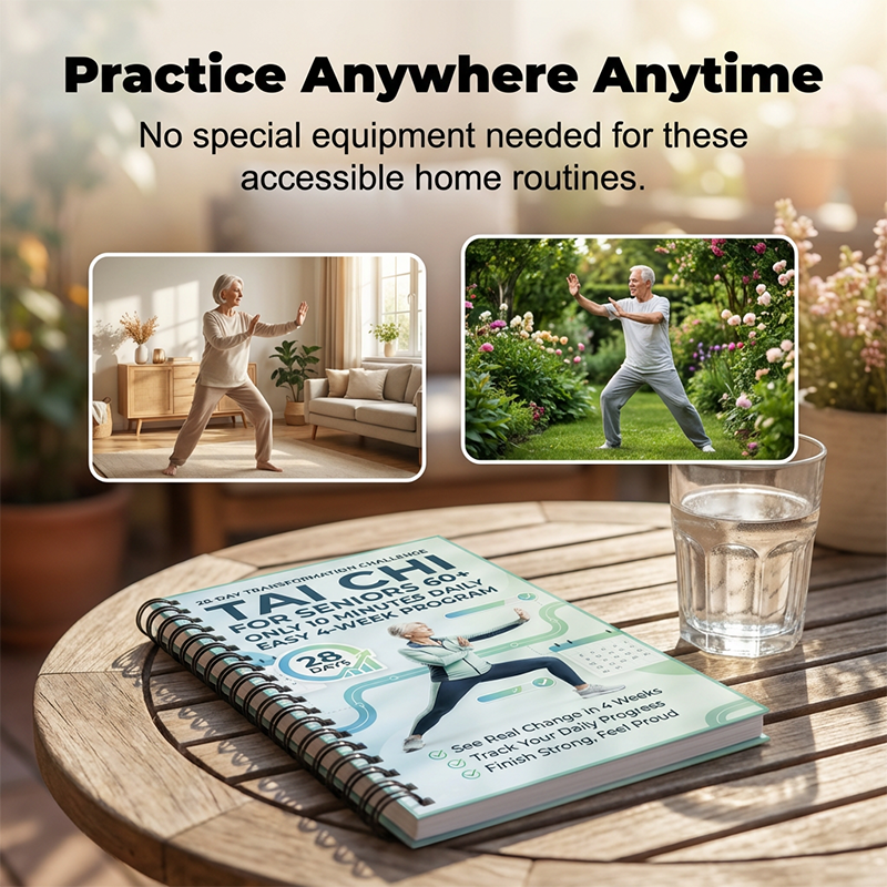 📘50 % RABATT NÅ! 🧘 Tai Chi-øvelsesbok for eldre og nybegynnere – 28-dagers program, 10 minutters daglige øvelser og nybegynnervennlige bevegelser – perfekt for styrke, balanse og avslapning 🌿✨