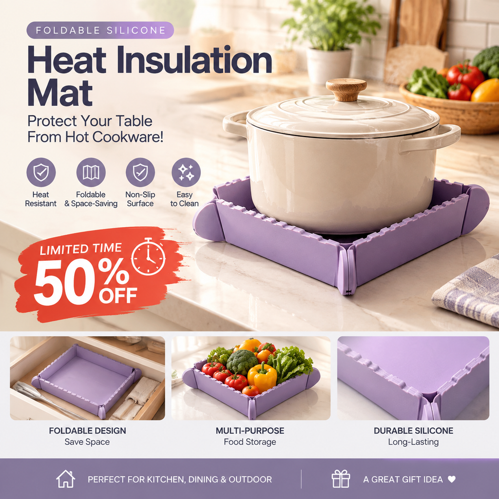 🎁Limited time 49% OFF🍳Magnetic Silicone Trivet 🧲 | Foldable Pot Mat & Small Kitchen Tray